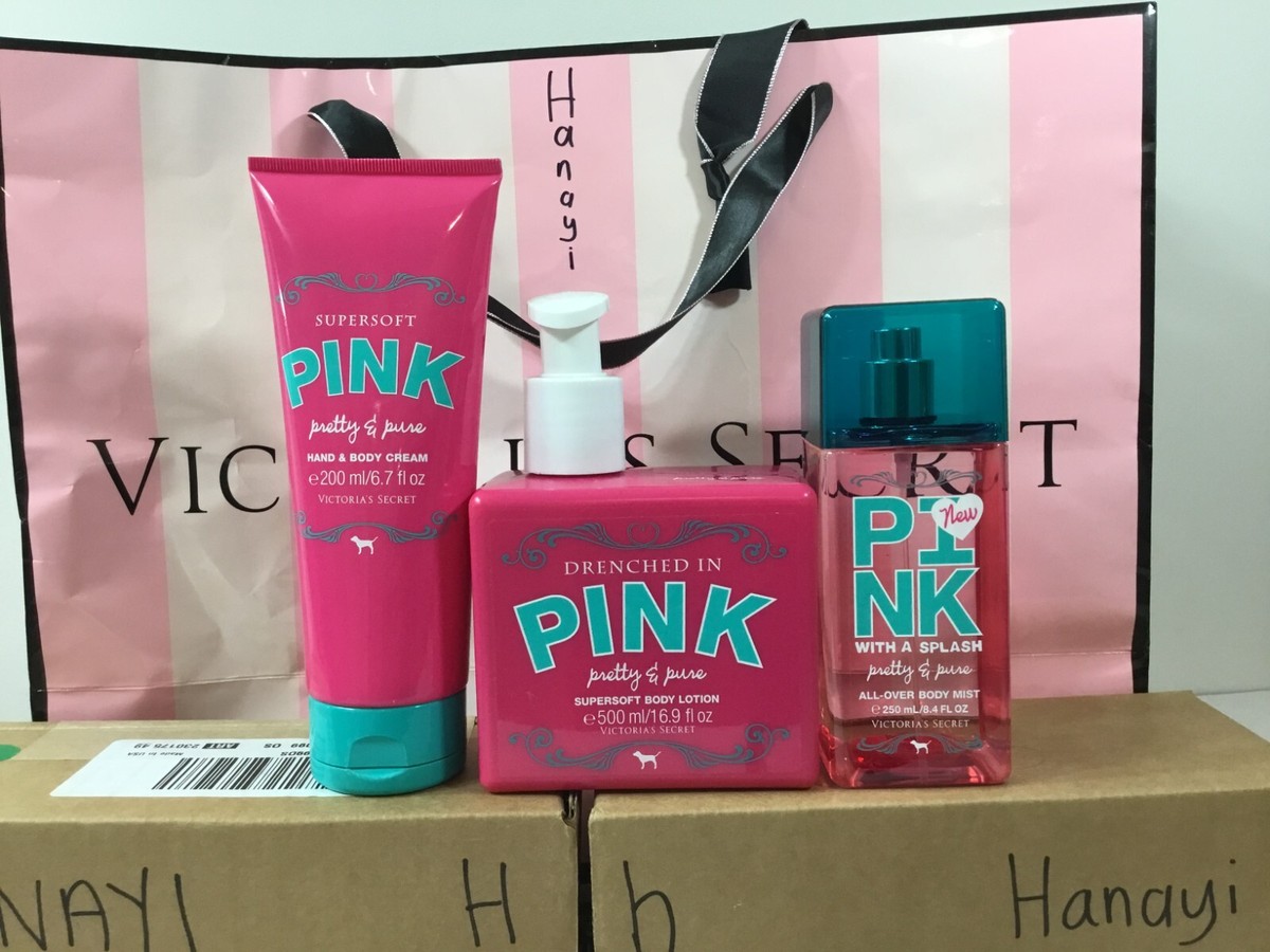 VICTORIA'S SECRET PINK PRETTY & PURE BODY MIST, BODY LOTION & HAND