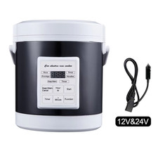 12V 24V Mini Car Rice Cooker 1.6L car trucks electric soup porridge cooking mach