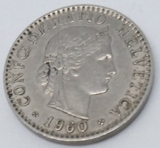 20 Rappen Swiss coin 1960 Switzerland