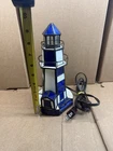 Vintage Decorative Tiffany Style Stained Glass Electric Lighthouse Accent Lamp
