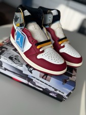 Air Jordan 1 Retro High x Union La Varsity Red, Shadow Grey, Größe 41