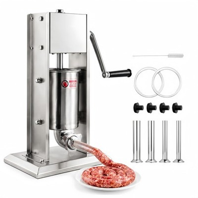 CLIVIA 7LBS/3L Stainless Steel Manual Sausage Stuffer, 2-Speed Vertical Meat ...