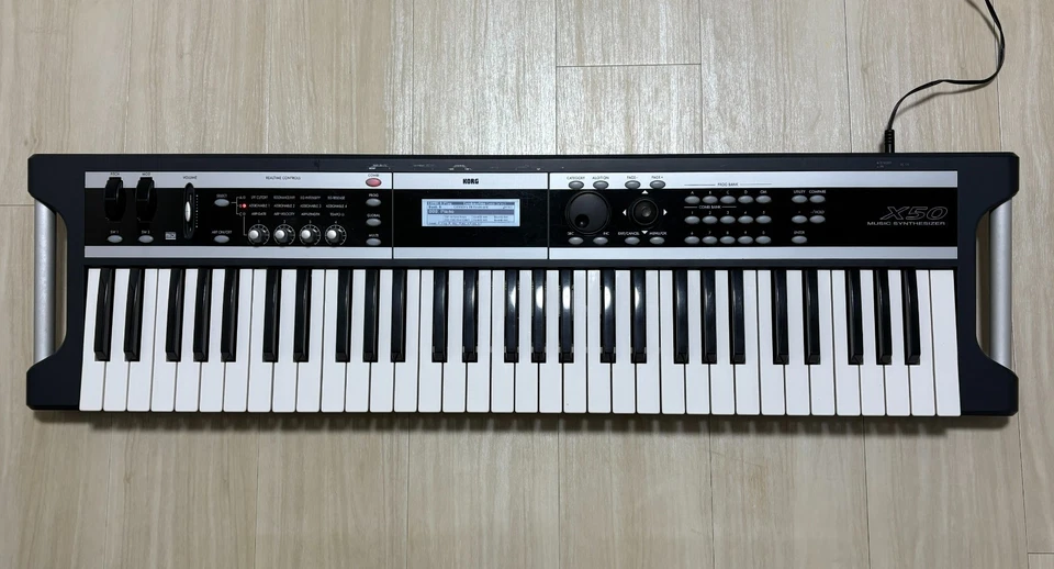 Korg X50 61-Key Keyboard Synthesizer with Soft Case and Adapter Used from Japan - Image 2 of 4