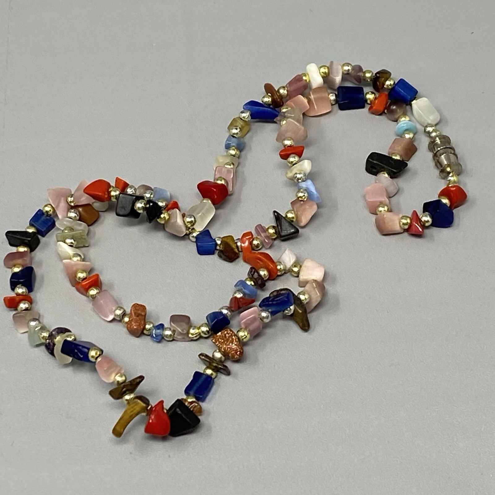 Assorted Gemstone Necklace Multicolor Chip Beads … - image 6