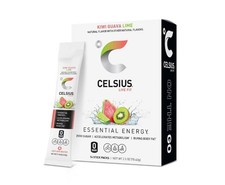 CELSIUS On The Go Energy Drink Mix, Kiwi Guava Lime ,14 Stick Pack.