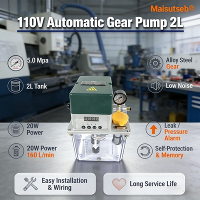 #ad #ad Auto Oil Lubrication Pump 2L High Pressure Detection Gear Pump w Abnormal Alarm $165.00