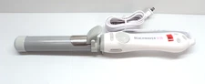 Beachwaver S1.25 Dual Voltage Rotating Curling Iron 1¼" Barrel, White - EUC!