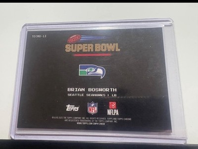 2025 Topps Chrome BRIAN BOSWORTH Tecmo Bowl Case Hit #TECMO-13 Seahawks   