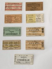 Railwayana - Lot of 9 x Irish Railway Pre-decimal Tickets - Good Mix