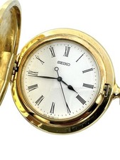 SEIKO Quartz Pocket Watch 7N21-0A00 44mm From Japan -e335