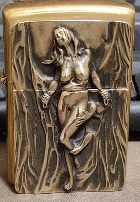 1 piece Brass Sexy Bathing Girl sticker Lighter DIY Accessories