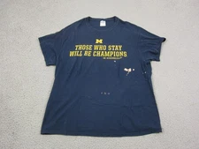 Vintage University of Michigan Shirt Mens Blue Medical School Wolverines Y2K *