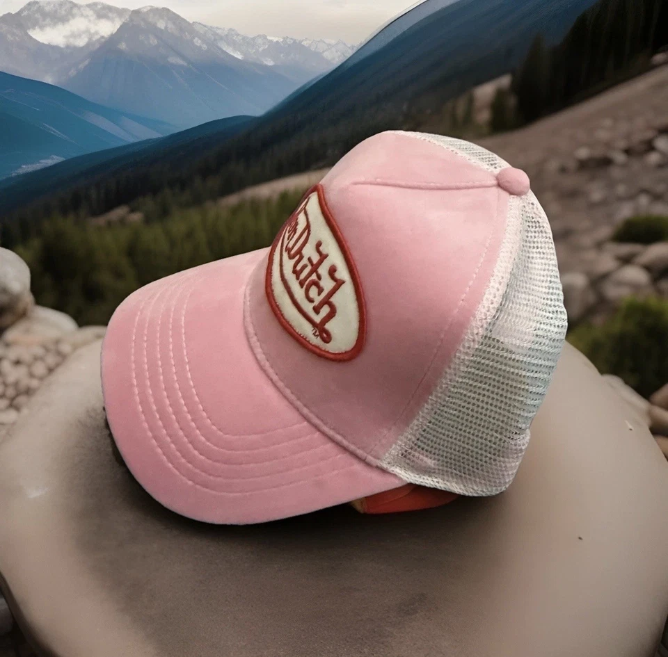 SOMBRERO DE CAMIONERO DE TERCIOPELO HOLANDÉS - PINK CRUSH COMBO DE 2 piezas Foto 3 de 4