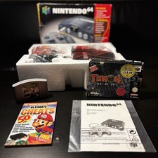 Nintendo 64 N64 PAL Boxed Console Bundle - Turok 1 & 2, Guide, Memory Pak - CIB 