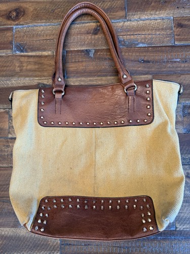 David Jones Schultertasche gelb Baumwolle und Kunstleder - Bild 1 von 22