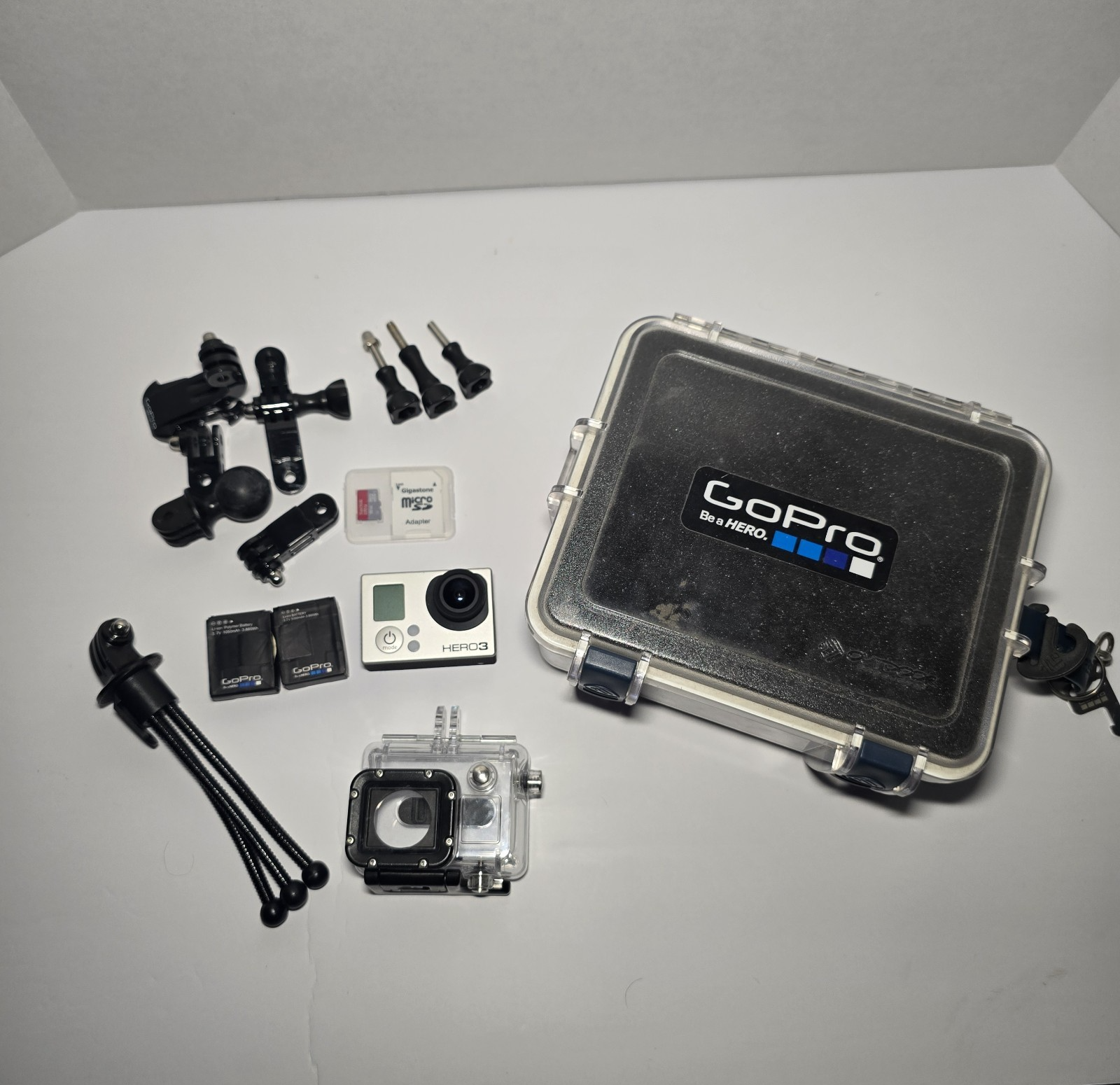 GoPro HERO3 Silver Edition Action Camera, Pelican Case Lots Of Extras!