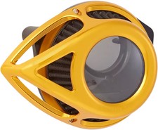 AN Clear Tear Air Cleaner Kit Gold Anodized Harley Rocker C 07