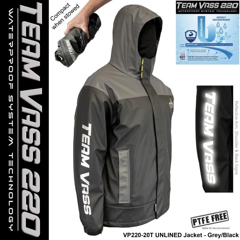 Vass 220 Unlined Jacket Waterproof Grey/Black Edition
Opens in a new window or tab