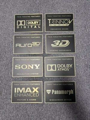 Atmos Dolby Digital Cinema 3D Vision Atmos Signs 8 Stück 