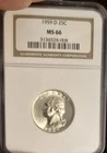 1959d Washington  Quarter  MS66 Blast White Gem