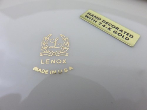Lenox China Valencia Serving Platter Ivory 24k Gold Trim Large Oval Tray 16" USA - Picture 5 of 6