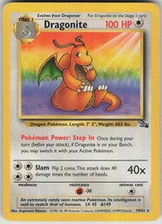 Dragonite 19/62 Fossil Rare Non-Holo