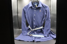 Polo Ralph Lauren Belted Cotton Blend Polo Button Down Dress Girls M