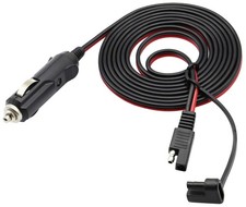 SAE to Cigarette Lighter Cable,16AWG 12V Cigarette Lighter Male Plug to SAE 2 Pi