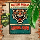 Retro Circus Style Sign Vintage Man Cave Carnival Shed Metal Tin Plaque