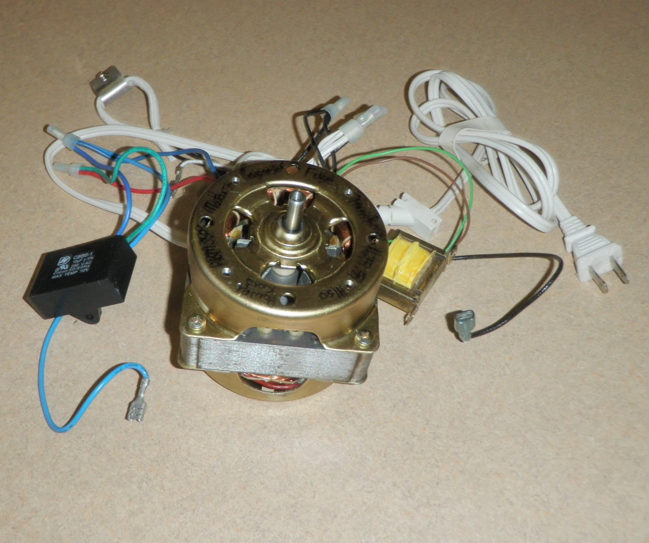 Motor + Capacitor + Fuse + Transformer for Welbilt Bread Machine Model ABM3500