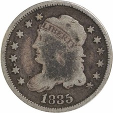 1835 Bust Silver Half Dime G Uncertified #947