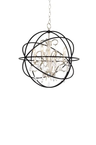 Maxim 25142 Bronze Orbit 19"W 4-Light Crystal Chandelier - Picture 8 of 8