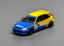 MH 1:64 Yellow Civic Type R EK9 Spoon Sports Diecast Display Car Collection