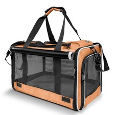 Dog Carry Bag for Puppy Pet Soft-Shell Portable Kennel Crate for 0-15 lbs Fol...