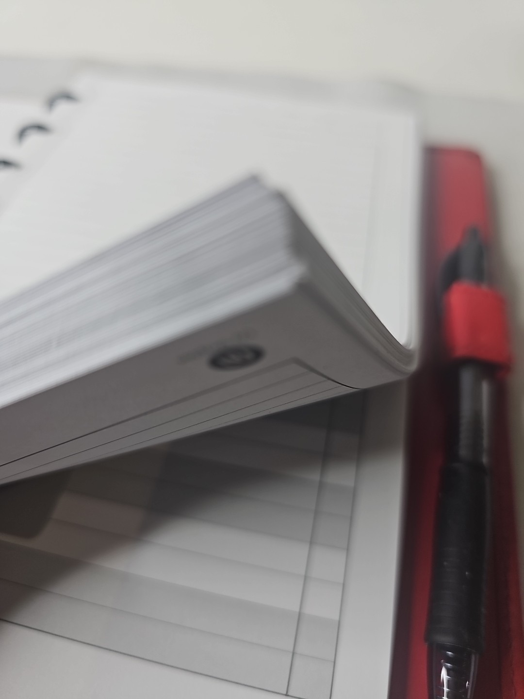 Red 8 disc Arc Disc bound Notebook Journal BuJo Planning