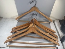 Vintage Wood Clothes Hangers Lot of 5 17 Nagel s Wishbone Yugoslavia