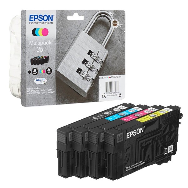 Epson 35 / T3586 (VorhäNgeschloss) Schwarz, Cyan, Magenta, Gelb Druckerpatronen,-image