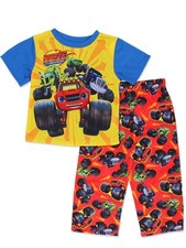 Blaze and The Monster Machines Toddler Boys 2 Piece Pajamas Set 4T, Red/Blue