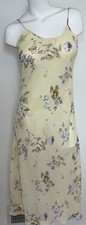 Vintage Y2K Victoria Secret Gold Label Sheer Floral Slip Dress XS Nightgown Maxi
