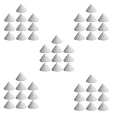 50 Pieces Pottery Kiln Nails Ceramic Refractory Support 50pcs, White