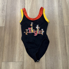 Vintage Disney Store Tigger bodysuit L Black/Red/Yellow Cotton Blend