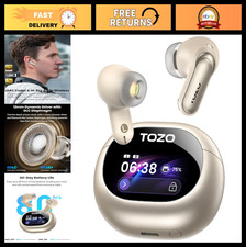 Active Noise Cancelling Wireless Earbuds, Hi-Res Audio, 80H Playtime, IPX8 Water