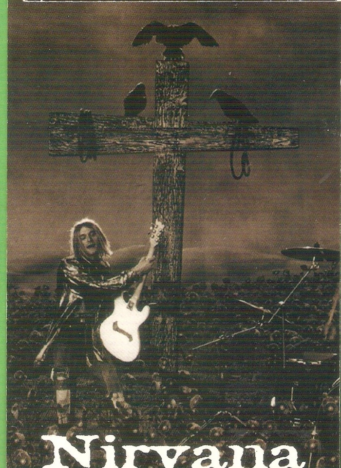 NIRVANA carte postale CHANSON /GROUPE ed.-MM527 -printed in England/RARE - Photo 1/1