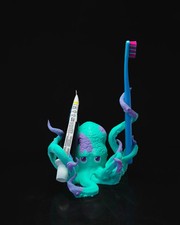Octopus Toothbrush Holder 3D Printed Bathroom Decor by STLFLIX