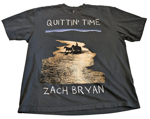 Zach Bryan Quittin Time Tour Black T Shirt,  Men's XL-One of These Days 2024 ZBB - Picture 1 of 6