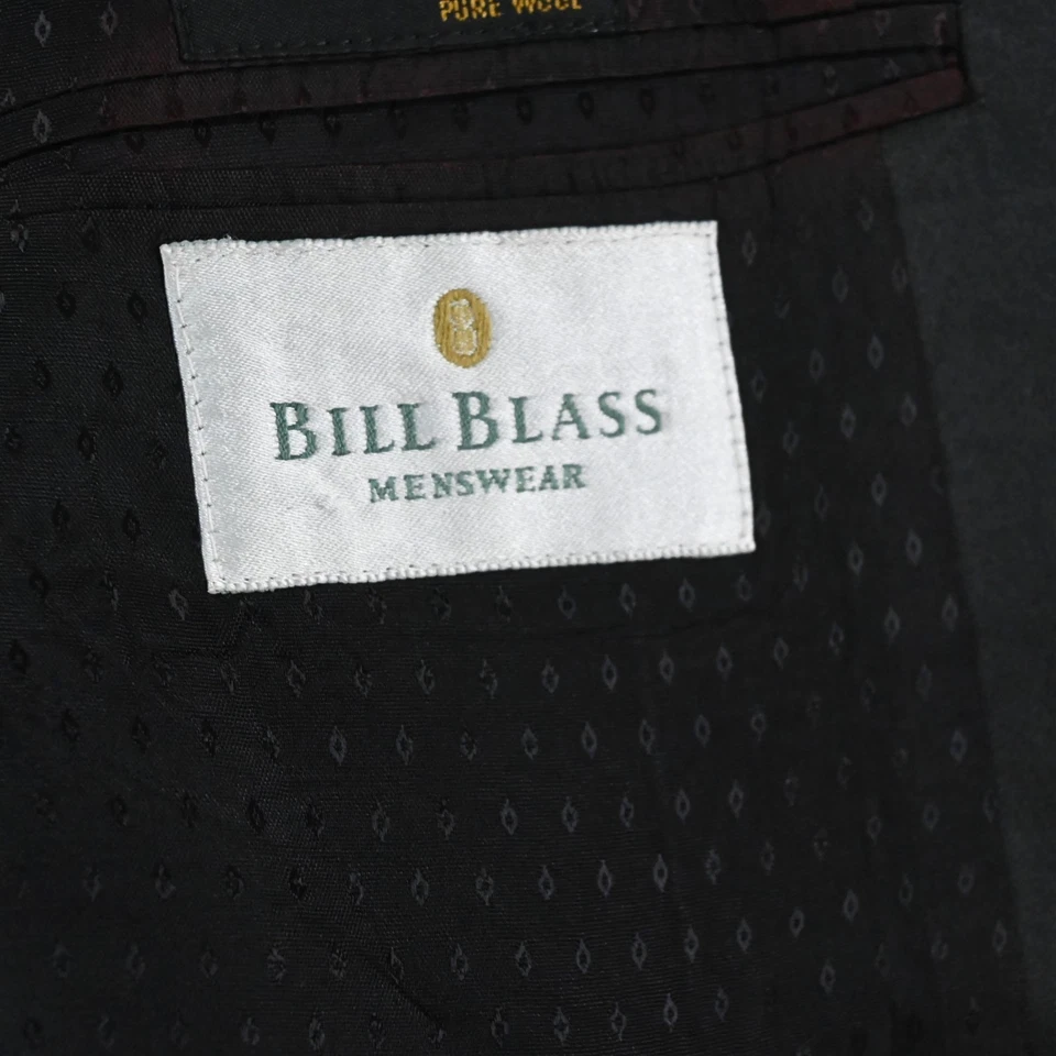 Blazer Traje Chaqueta Abrigo Deportivo De Colección Hecho en EE. UU. Bill Blass 46L Negro 100% Lana para Hombres Foto 4 de 4