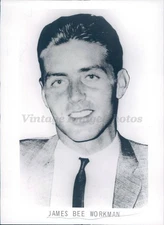 1962 Photo Jimmie Bee Workman TX Convict Bank Robber Armed Kidnap Crime FBI