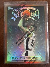 1996-97 Topps Finest Refractor #60 David Robinson San Antonio Spurs With Peel
