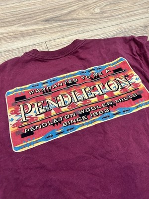 Pendleton Mens Graphic T Shirt Red M Aztec Southwestern Print Crew Neck
