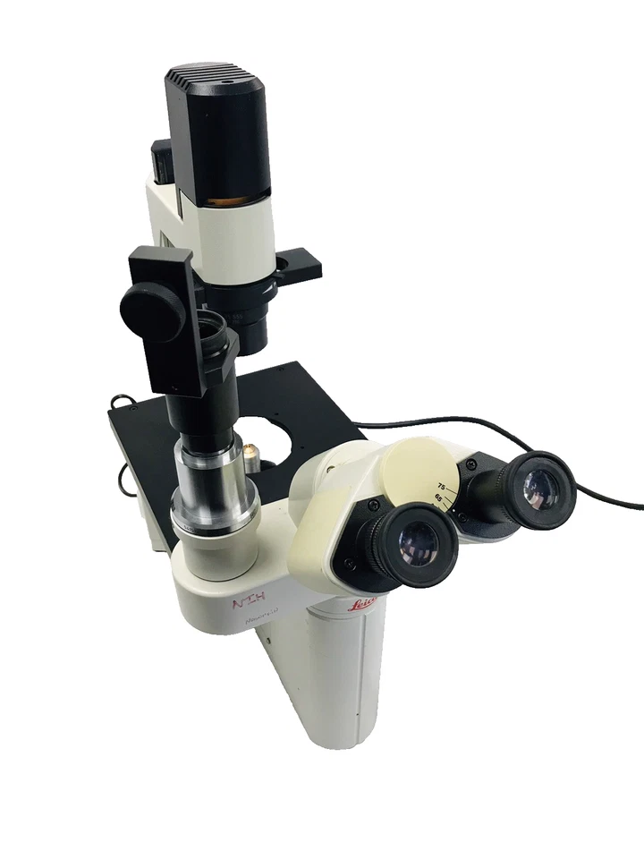 Microscopio de contraste de fase invertida Leica DM IL con 3 objetivos DMIL 090-135,001 Foto 2 de 4